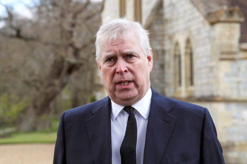 Prince Andrew at the Royal Chapel of All Saints (REUTERS)