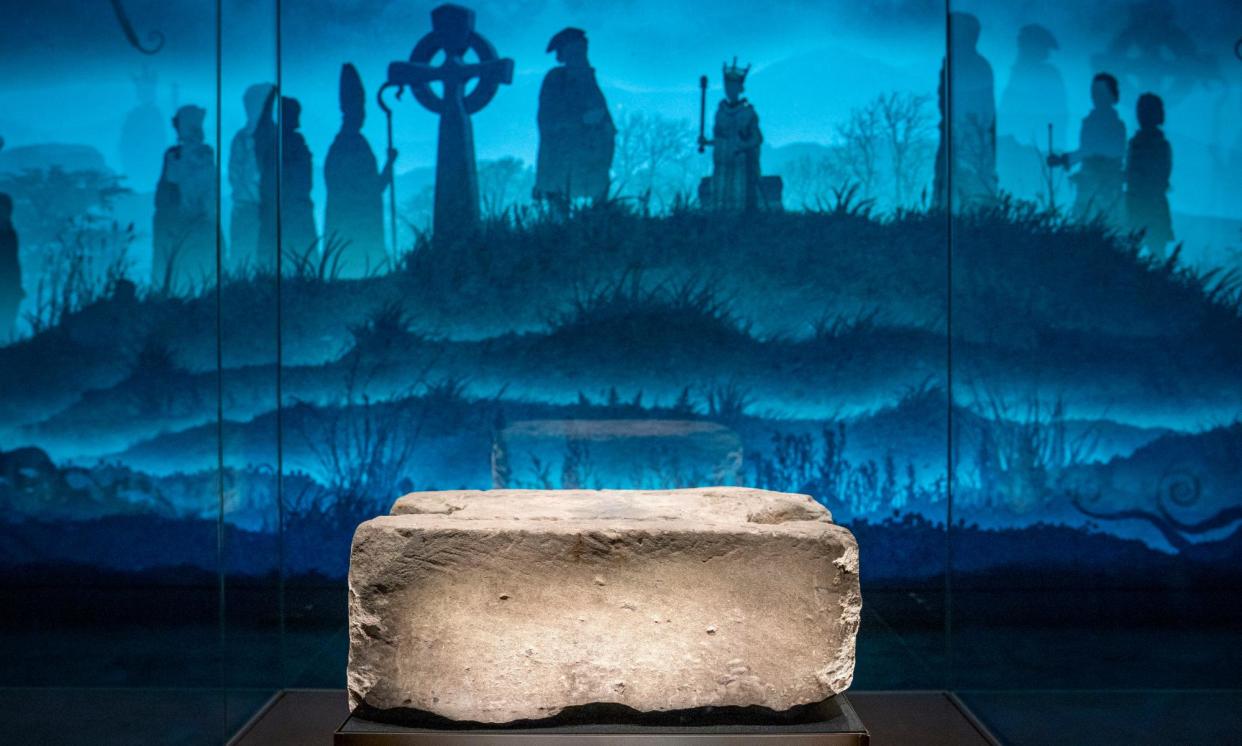 <span>Returned home from Charles III’s coronation … the Stone of Destiny, Perth Museum.</span><span>Photograph: Jane Barlow/PA</span>