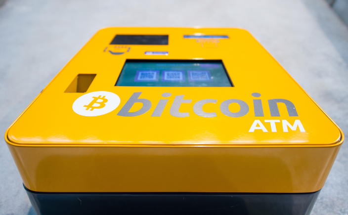 General view of a Bitcoin ATM. PRESS ASSOCIATION Photo. Picture date: Friday October 16, 2015. Photo credit should read: Dominic Lipinski/PA Wire