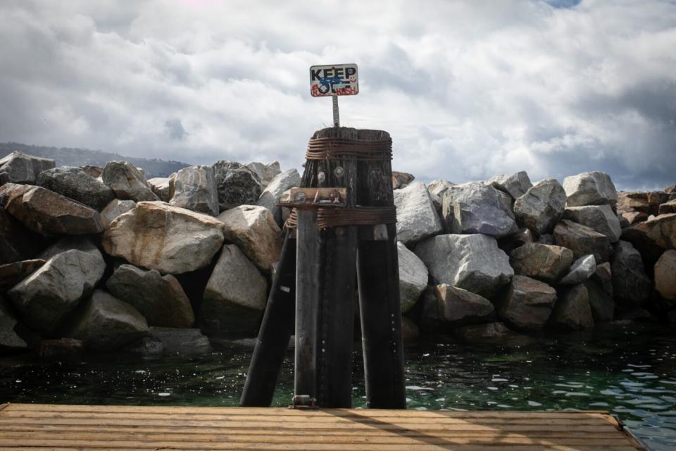 A cloudy day at the Redondo Beach waterfront this month.