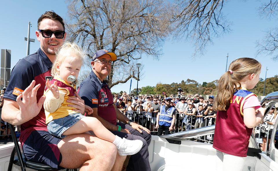 Lachie Neale, pictured here at the AFL grand final parade.