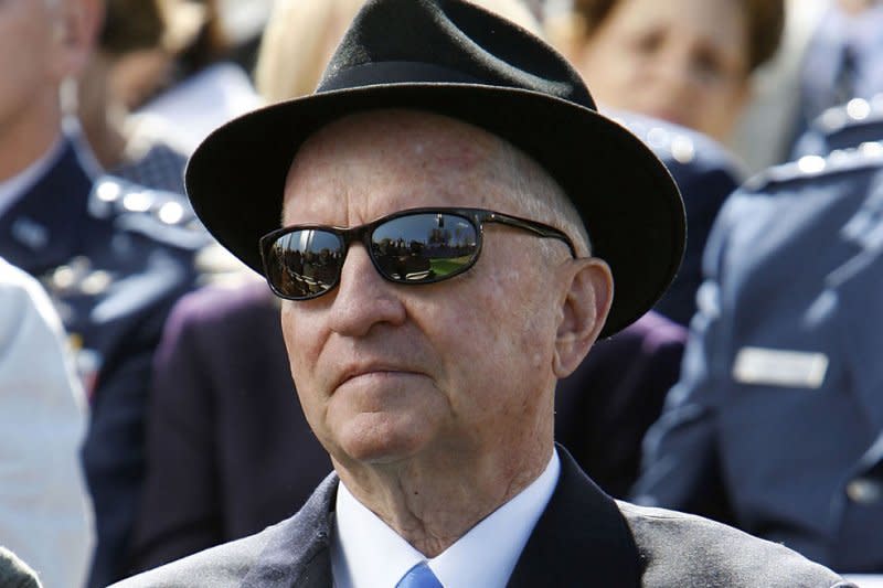 H. Ross Perot attends the dedication ceremony for the new U.S. Air Force Memorial on October 14, 2006 in Arlington, Va. On October 1, 1992, Perot announced his candidacy for the presidency. He called his group the Reform Party. File Photo by Chip Somodevilla/UPI