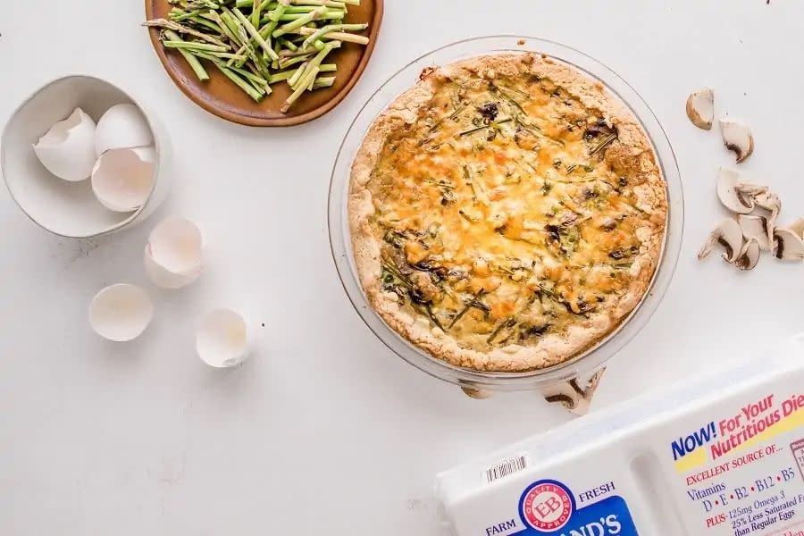 asparagus mushroom quiche