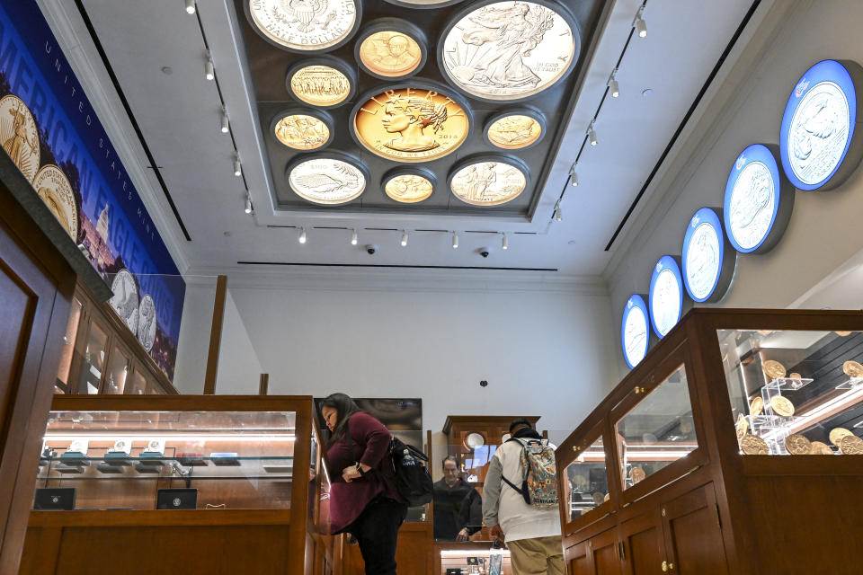 La tienda de monedas de la Casa de Moneda de Estados Unidos en Washington, el 26 de enero de 2023. (Kenny Holston/The New York Times)