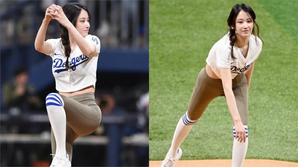 MLB／韓影后穿瑜伽褲開球遭批！大谷翔平反應曝光　網友笑翻：夫人在看