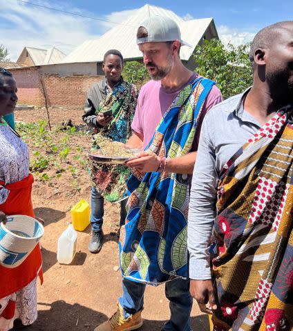 Courtesy of Craig Allen Cooper Walker Hayes learns the steps of coffee bean processing.