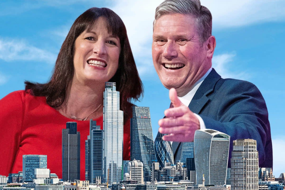 Business leaders say Sir Keir Starmer (right) and his shadow chancellor Rachel Reeves (left) have stepped up their efforts to win over the City (ES composite)