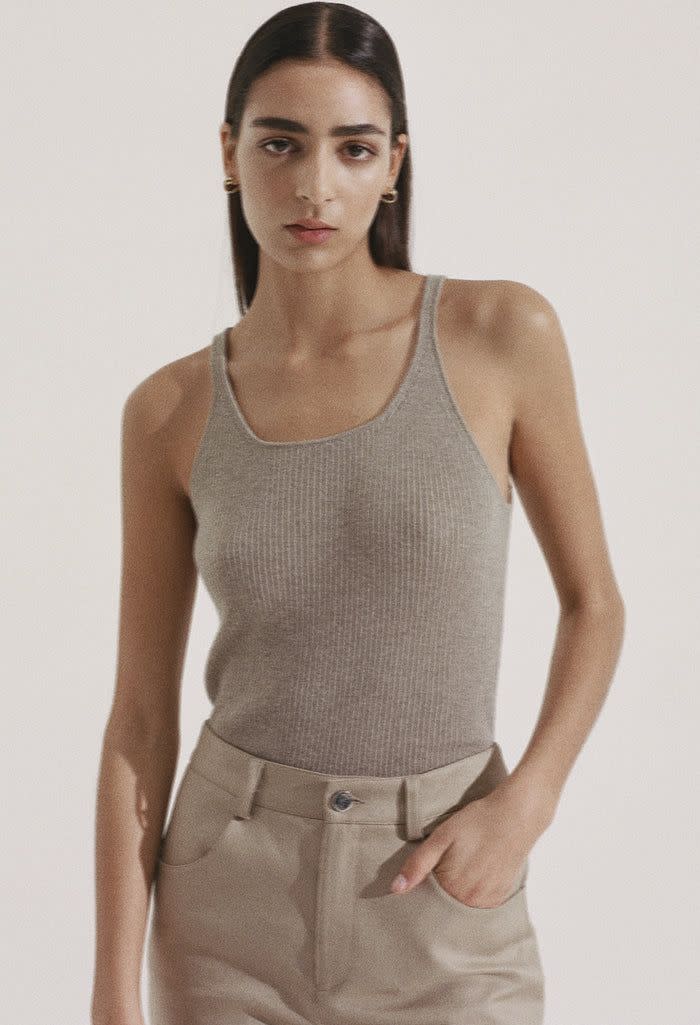 Tove Nora Knitted Vest Barley