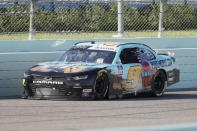 Noah Gragson (9) drives during a NASCAR Xfinity Series auto race Saturday, June 13, 2020, in Homestead, Fla. (AP Photo/Wilfredo Lee)