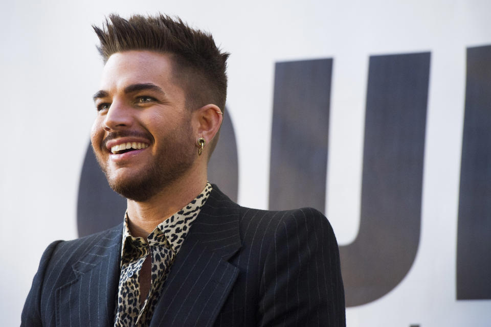 Adam Lambert attends a press event to announce a Queen + Adam Lambert summer tour, on Thursday, March 6, 2014 in New York. (Photo by Charles Sykes/Invision/AP)