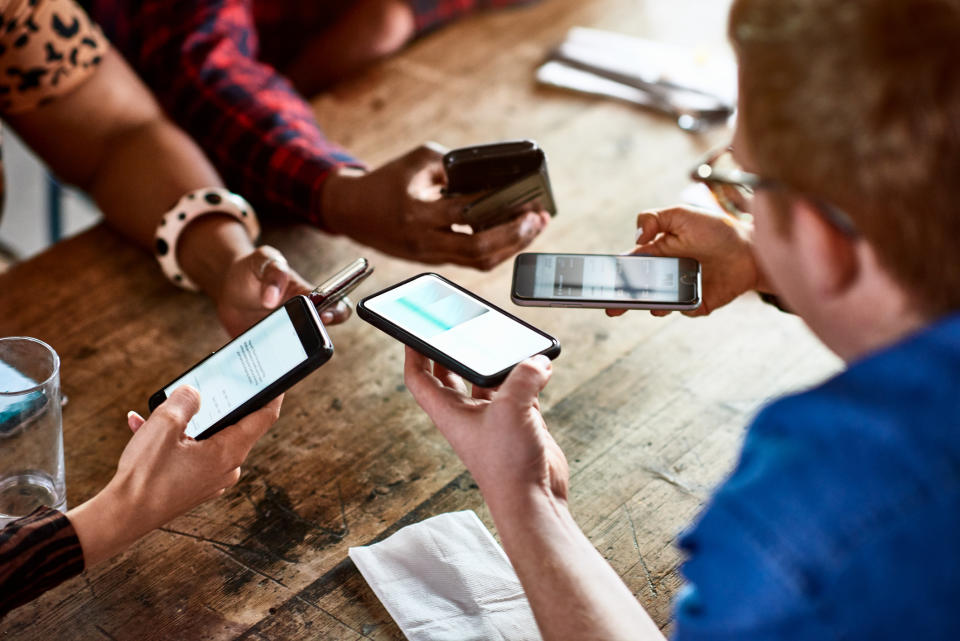 Sharing contacts via Bluetooth. (Getty Images)