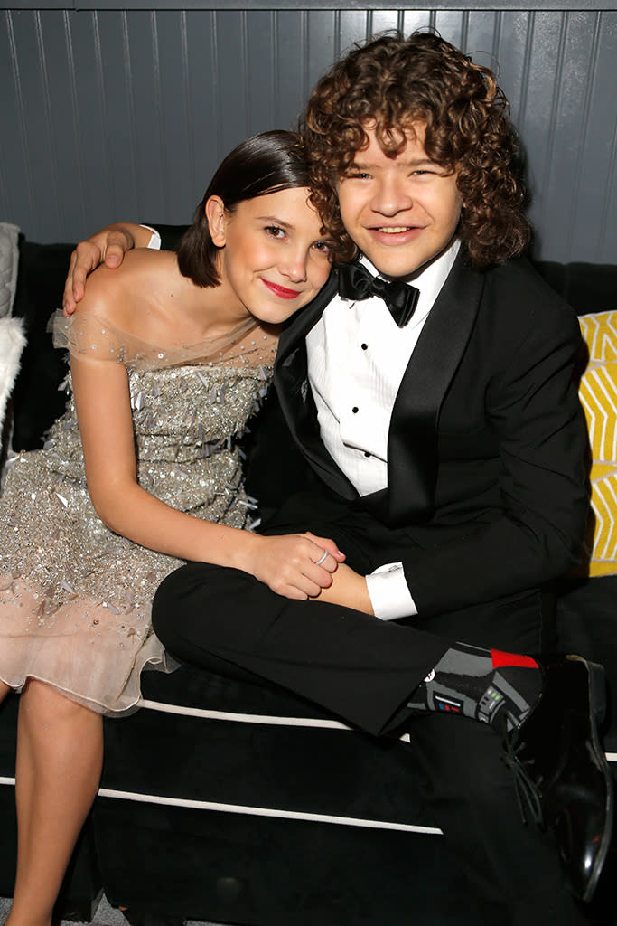 Millie Bobby Brown and Gaten Matarazzo