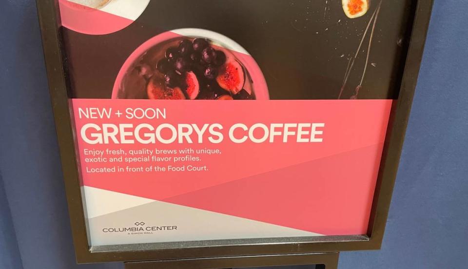 Gregorys Coffee is set to open June 4 at the former Starbucks location in the food court of Kennewick’s Columbia Center mall.