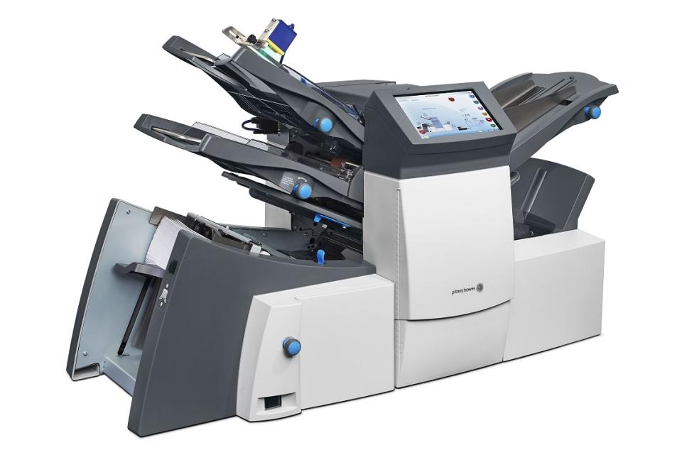 Large office machine for copying/collating, with Pitney Bowes logo on it.