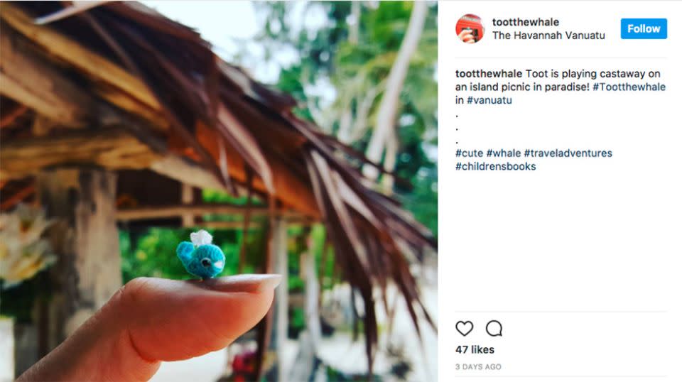 Ms Ramirez's Instagram account for her children's book showed the new bride holidaying in Vanuatu. Source: Instagram