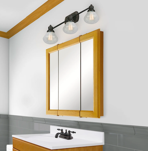 Winston Porter 3-Door Medicine Cabinet Mirror, Bathroom Mirrors