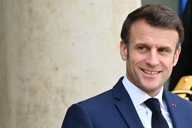 El presidente Emmanuel Macron, en el Palacio del Elíseo. (Emmanuel DUNAND / AFP)