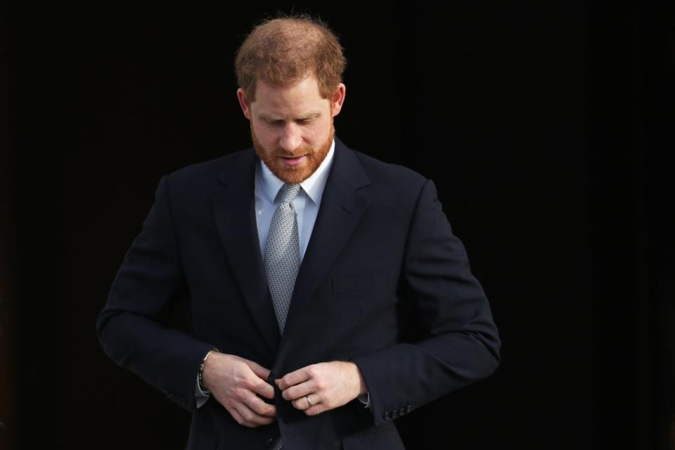 A spokesperson said Harry expressed his concerns over the donor (Yui Mok/PA) (PA Wire)