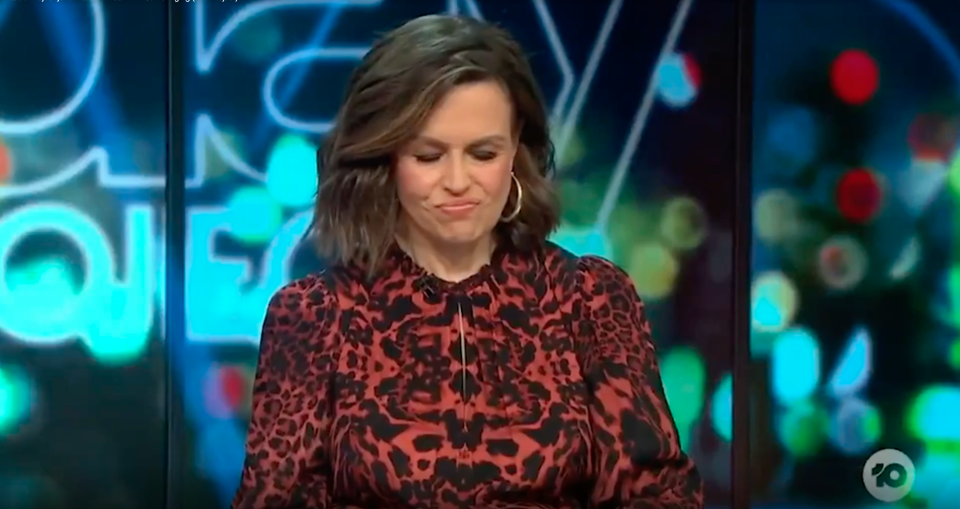 Lisa Wilkinson not impressed looking down on The Project