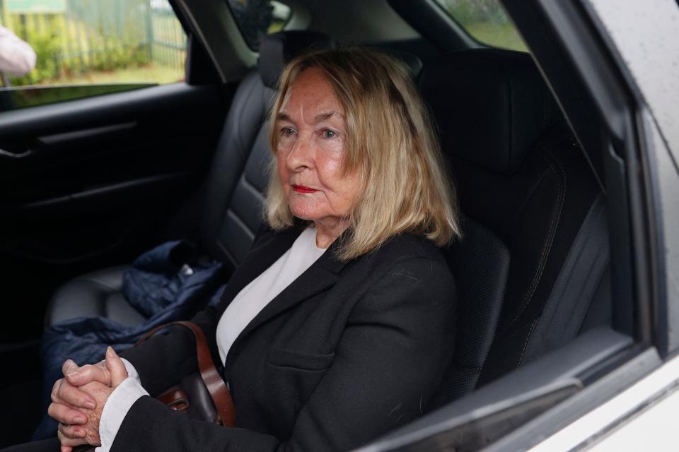 The mother of Steenkamp, June Steenkamp, on the way to Pistorius's parole hearing in March 2023.