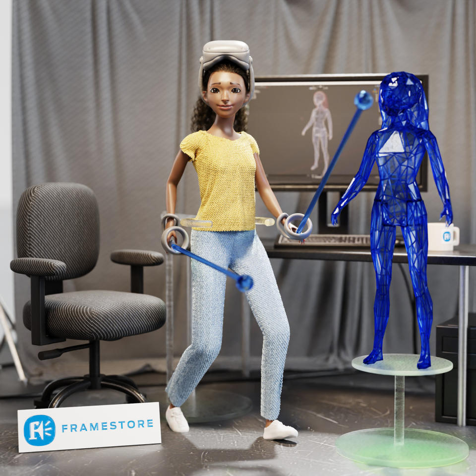 Framestore Barbie VFX; a female doll using a VR modelling app