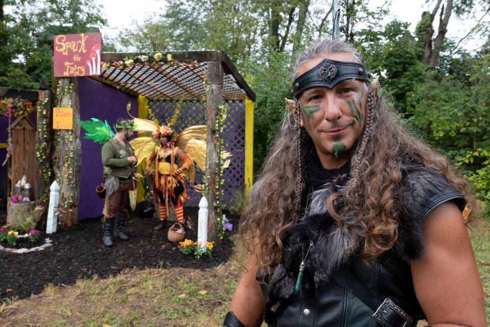 Eragon of Maineville is photographed at the opening day of the 30th annual Ohio Renaissance Festival in Waynesville, OH on Saturday, Aug. 31, 2019.