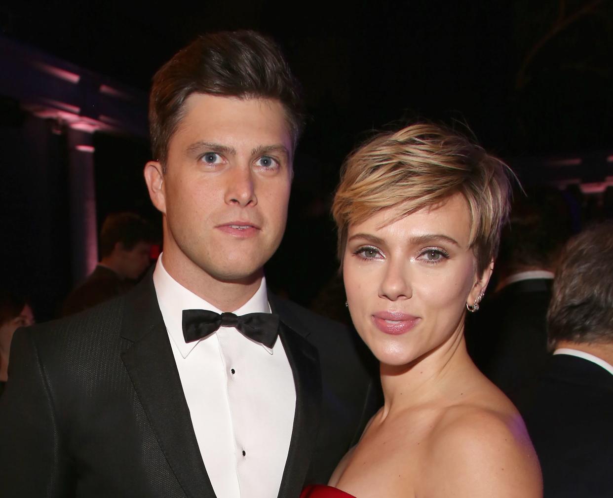 Colin Jost and Scarlett Johansson attend&nbsp;The 2017 Museum Gala at American Museum of Natural History. (Photo: Sylvain Gaboury via Getty Images)