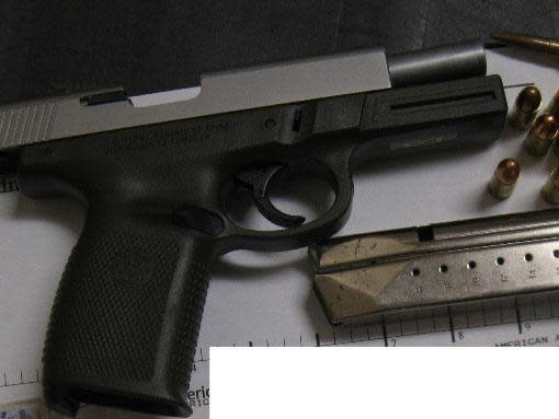 A handgun was found by Transportation Security Administration officers in a carry-on bag at South Dakota's Sioux Falls Regional Airport on June 6, 2023. / Credit: Transportation Security Administration