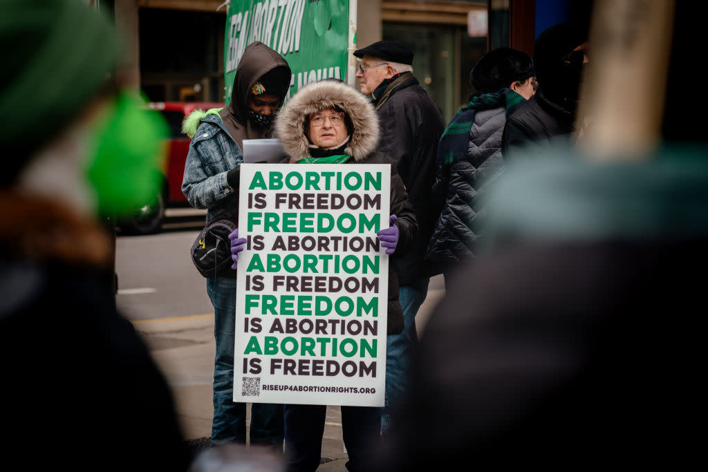 International Women's Day Rally Outside Walgreens As Pharmacy Stops Selling Abortion Pills