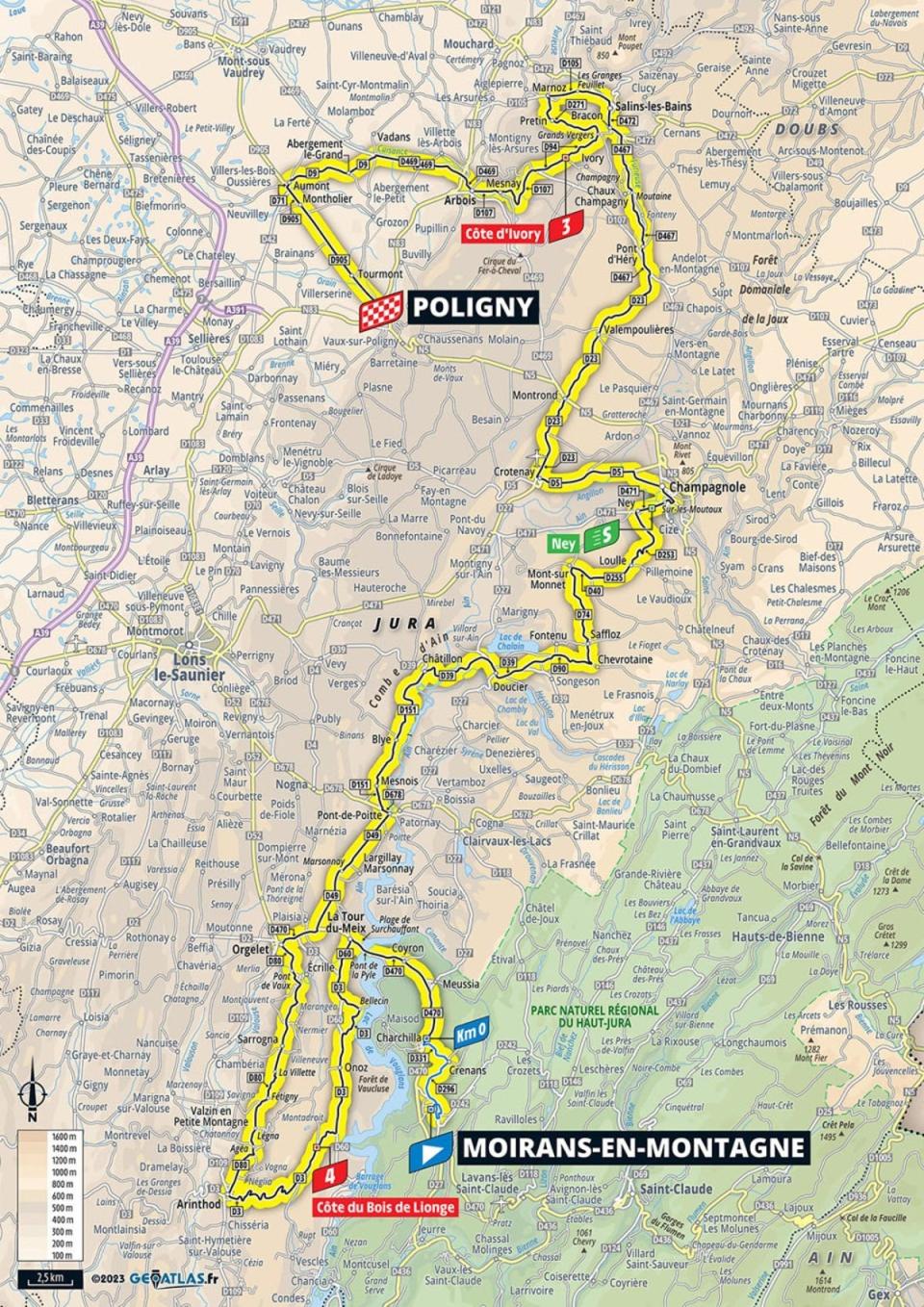 Stage 19 map (letour)