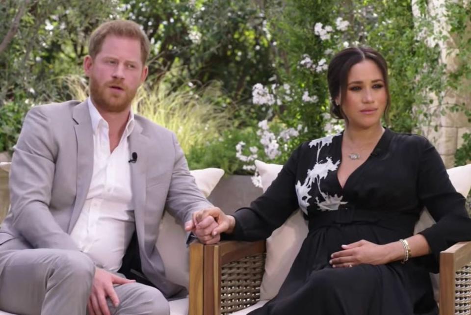 Harry and Meghan’s Oprah Winfrey special will be broadcast in the US today (CBS)