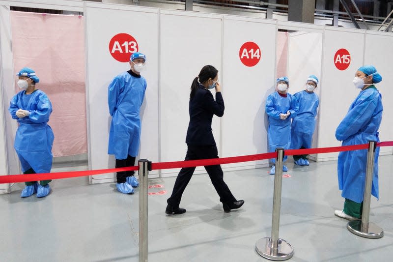 A vaccination site in Beijing.