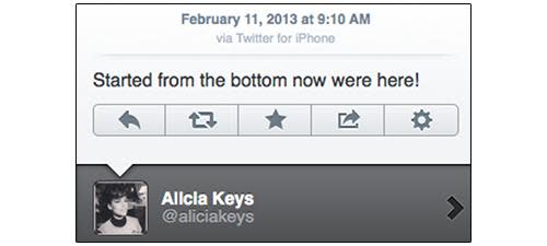 iPhone tweet from Alicia Keys