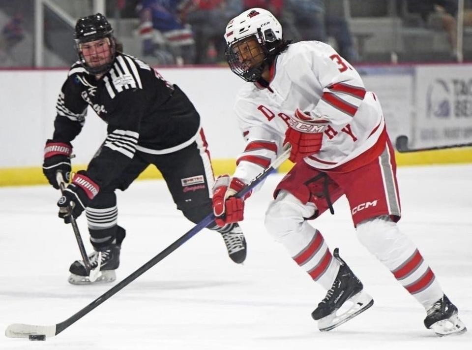 Xavier Abel, right, announced he is transferring from Drury University to become Tennessee State's first ice hockey player.
(Credit: Shanna Stafford Photography)