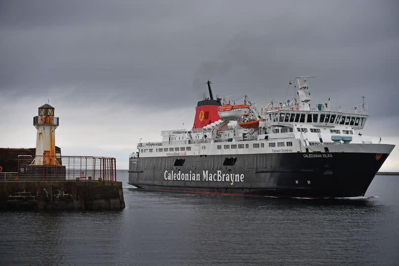 CalMac ferry at Ardrossan Harbour