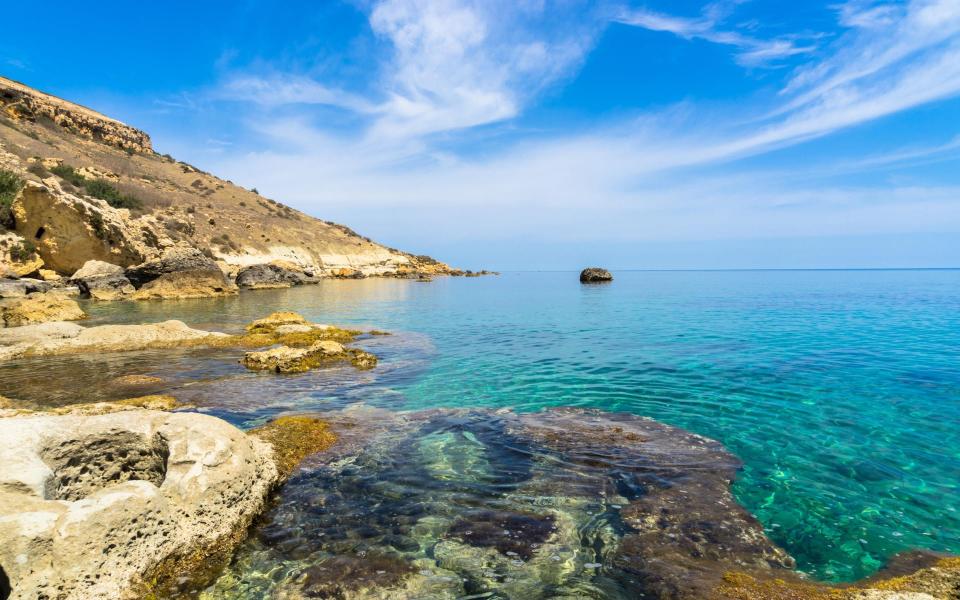 File image of the Gozo rocky coastline along the Mediterranean, which is being invaded by toadfish - Henry Oude Egberink