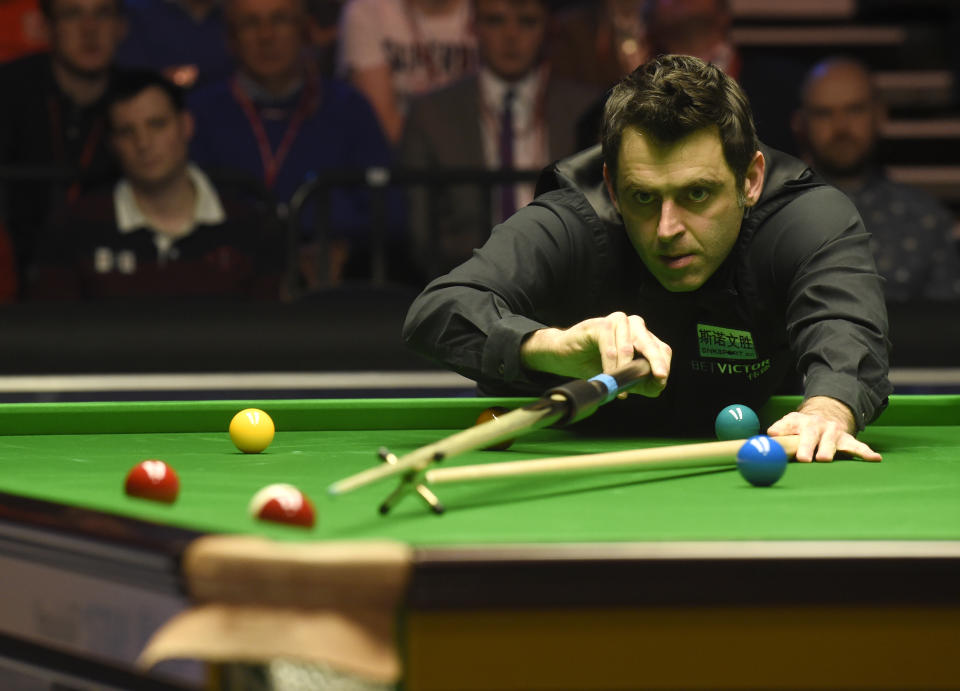 Snooker - BetVictor Welsh Open Final - Motorpoint Arena, Cardiff, Wales - 21/2/16
Ronnie O'Sullivan in action during the final
Mandatory Credit: Action Images / Rebecca Naden
Livepic
EDITORIAL USE ONLY.