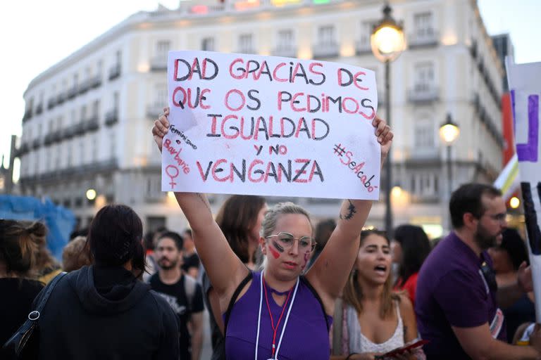 Protestas en Madrid contra Rubiales