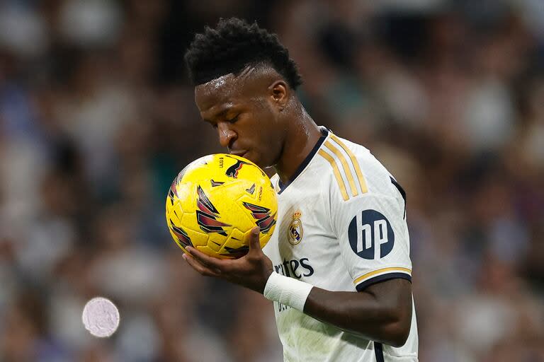 Vinicius Jr. es una de las principales figuras de Real Madrid, refpleto de futbolistas rutilantes para enfrentar la final de la Champions