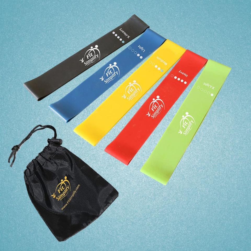 Amazon rating: 4.5 out of 5 starsI swear by my resistance band set. These versatile rubber strips are great for everything from stretching to strength training. This set of five comes with various resistance levels and its own carry bag so you can tuck it away with ease. It's also great for traveling.Promising review: 