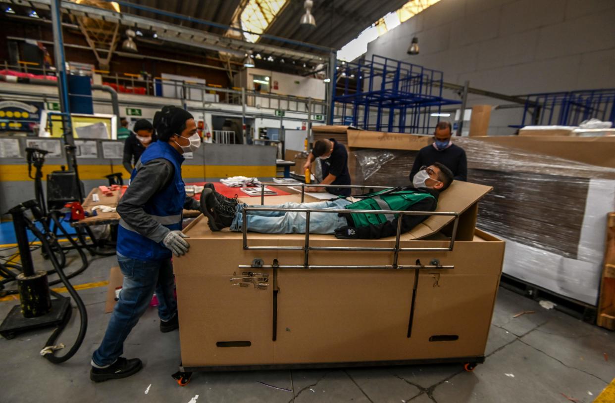 Un lit d'hôpital... (Photo by JUAN BARRETO/AFP via Getty Images)