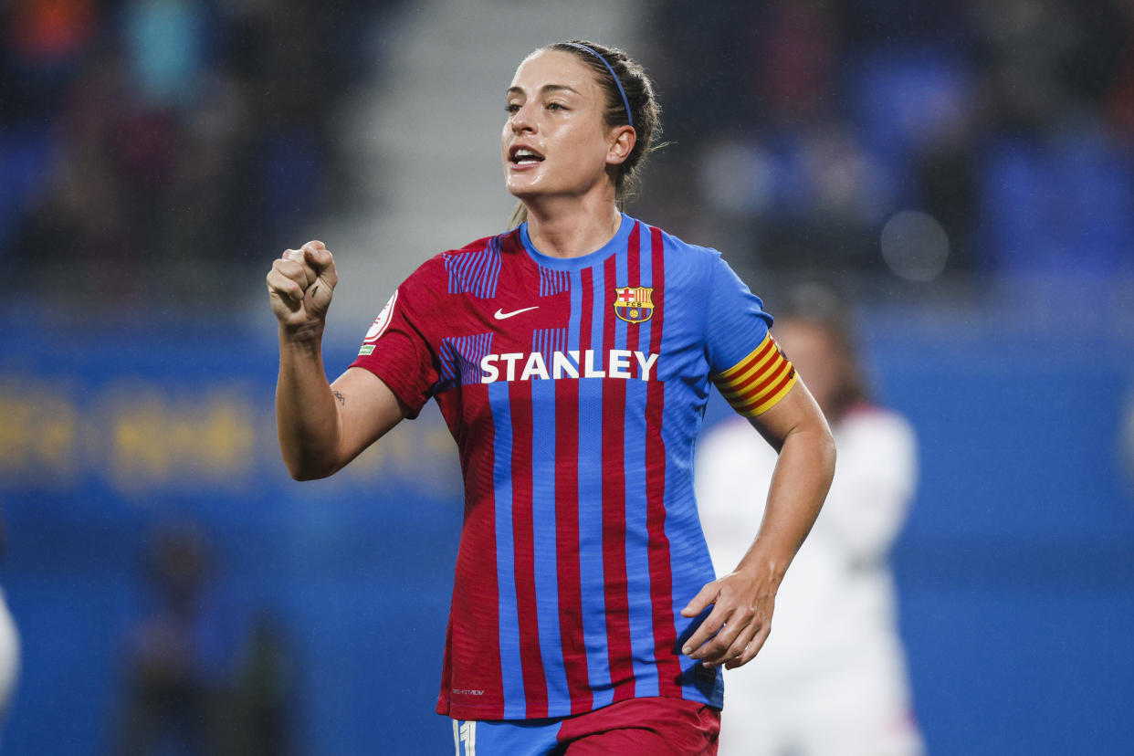 Alexia Putellas del Barcelona durante un partido de La Liga Iberdrola. (Foto: Getty Images)