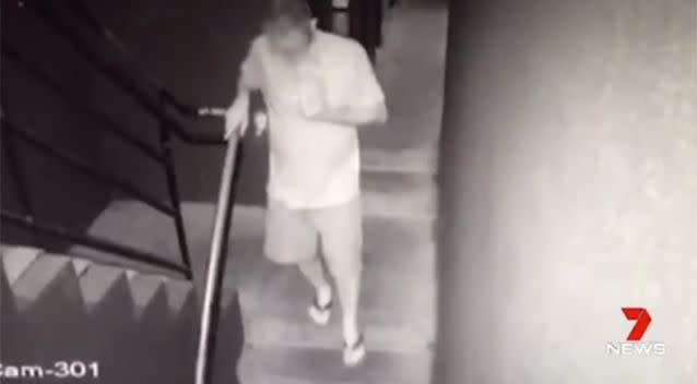 The man was seen on CCTV taking the cat. Source: 7 News