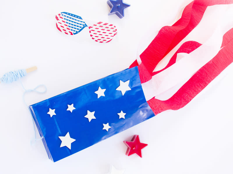 Stars & stripes paper bag kite