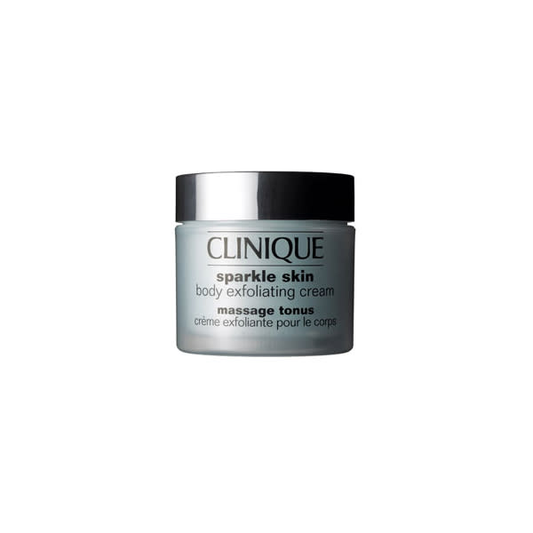 <b>Top 10 best exfoliators</b>: <a href="http://www.clinique.co.uk/product/1686/4807/Skin-Care/Hand-Body-Care/Sparkle-Skin-Body-Exfoliating-Cream/index.tmpl" rel="nofollow noopener" target="_blank" data-ylk="slk:Clinique Sparkle Skin;elm:context_link;itc:0;sec:content-canvas" class="link ">Clinique Sparkle Skin</a>, £20, will leave your skin feeling renewed and polished.