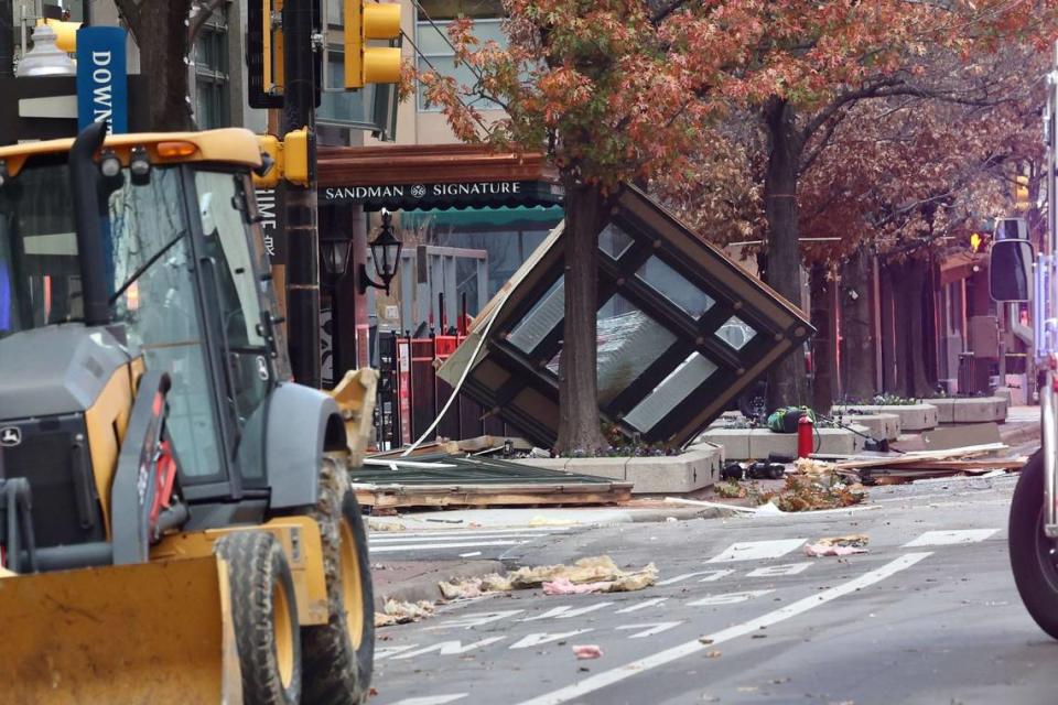 An explosion blew out windows and parts of walls on the first two floors of the Sandman Signature Hotel in downtown Fort Worth on Monday afternoon.