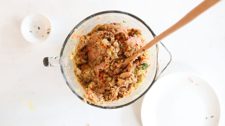 turkey meatloaf mixture in a bowl