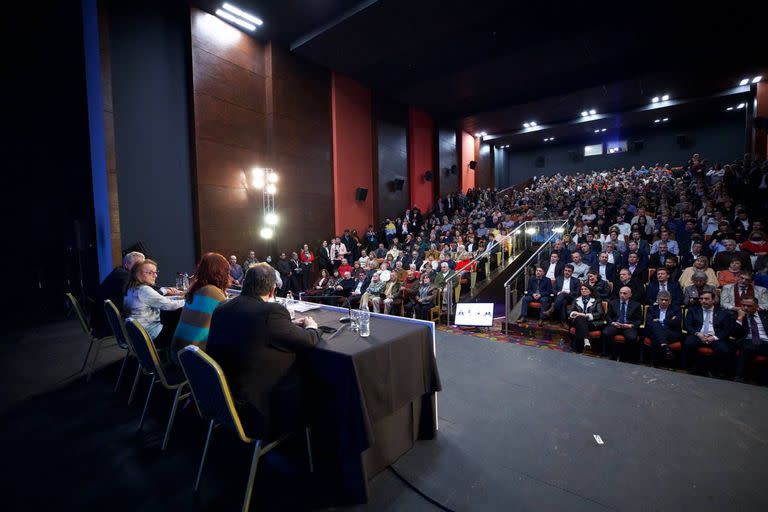 Cristina Kirchner durante el acto en Calafate