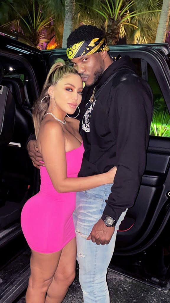 Larsa Pippen and Malik Beasley PDA Cuddle Birthday Yacht