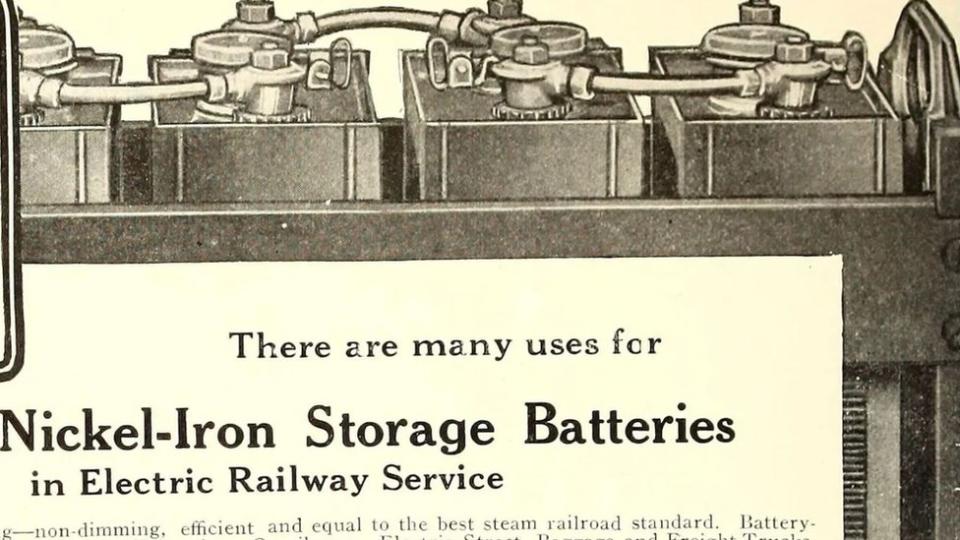 Artículo periodístico explicando los usos de las baterías de níquel-hierro.